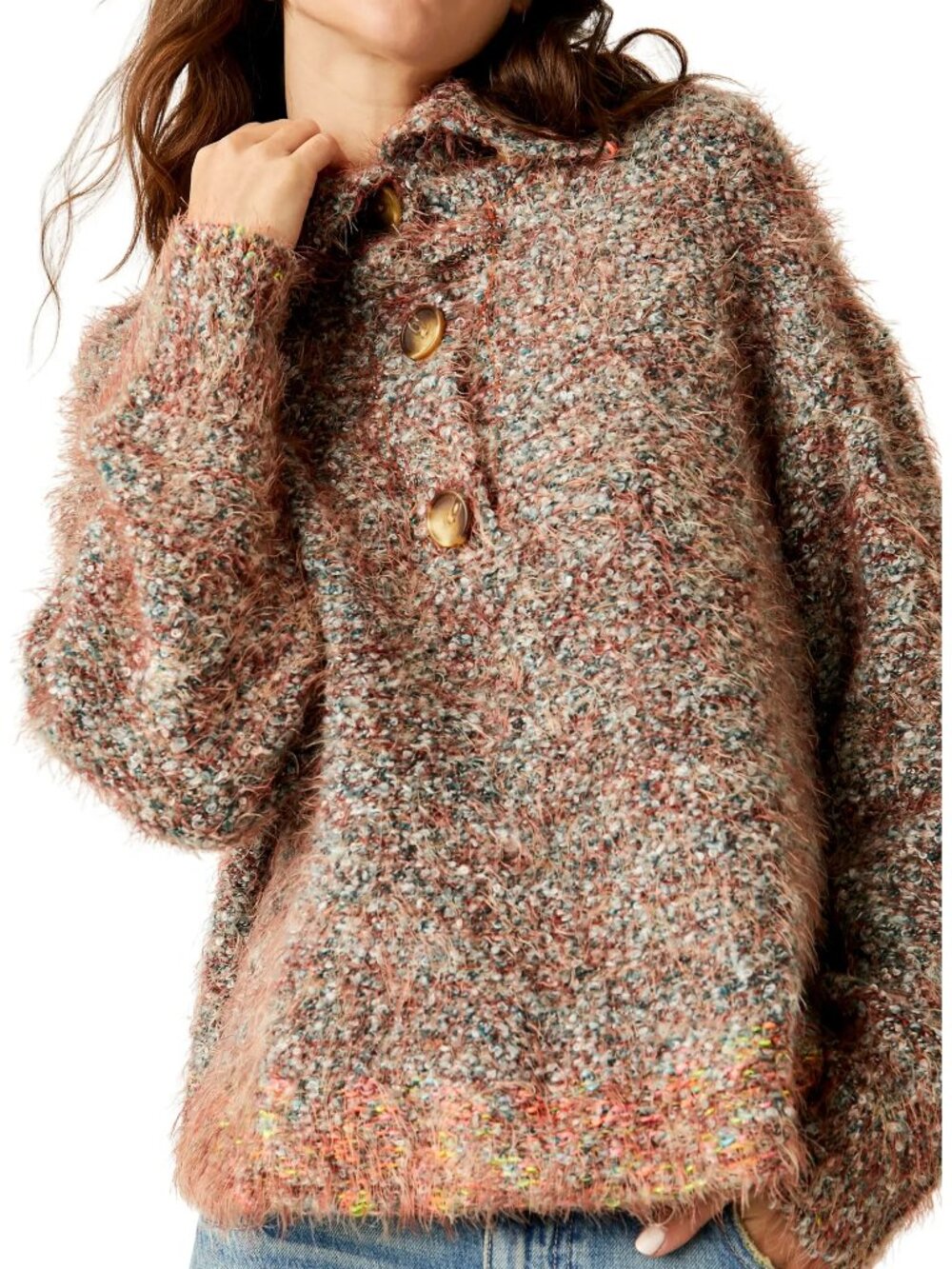 FREE PEOPLE Stella Marled Sweater - Picture 5 of 8
